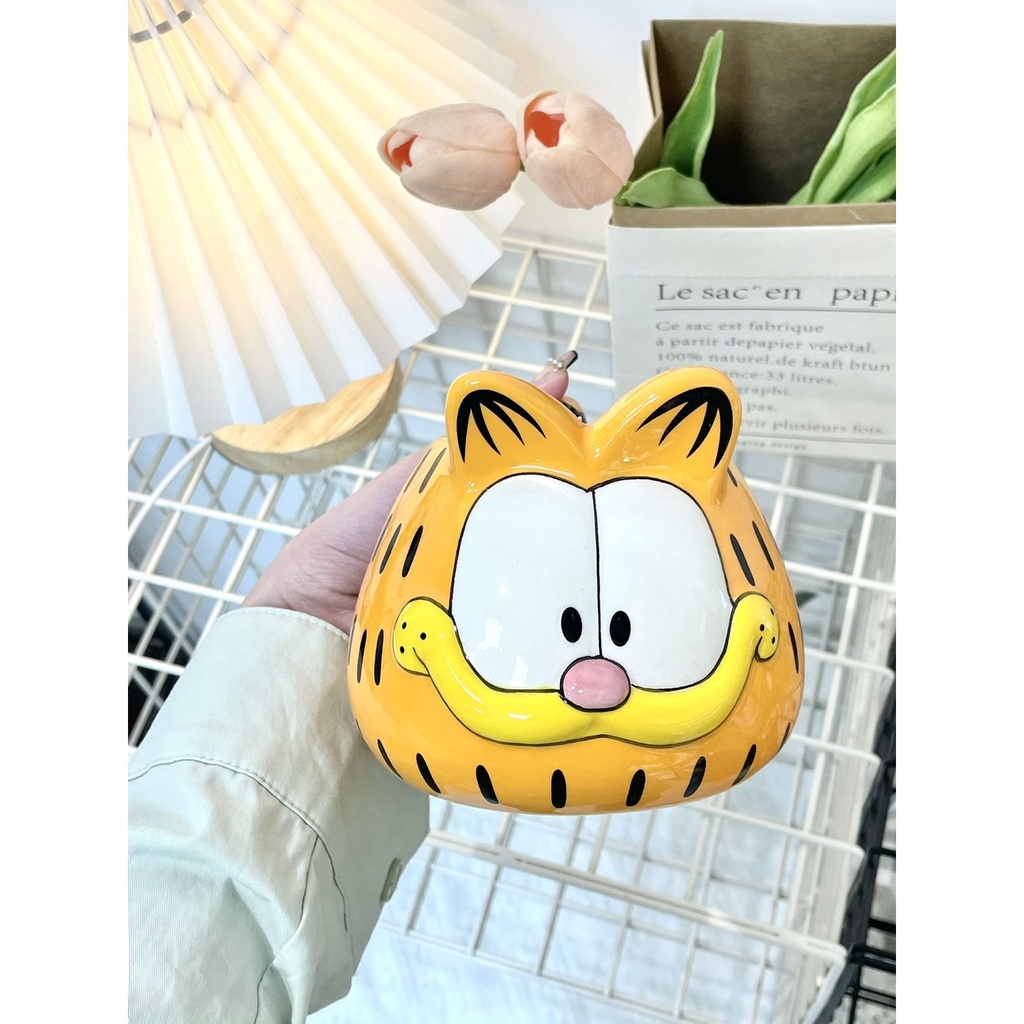 Cốc Uống Nước Bằng Sứ Hình Mèo garfield 3d Ba Chiều Dễ Thương Nhỏ Gọn Dành Cho Trang Trí Văn Phòng / Gia Đình 2023