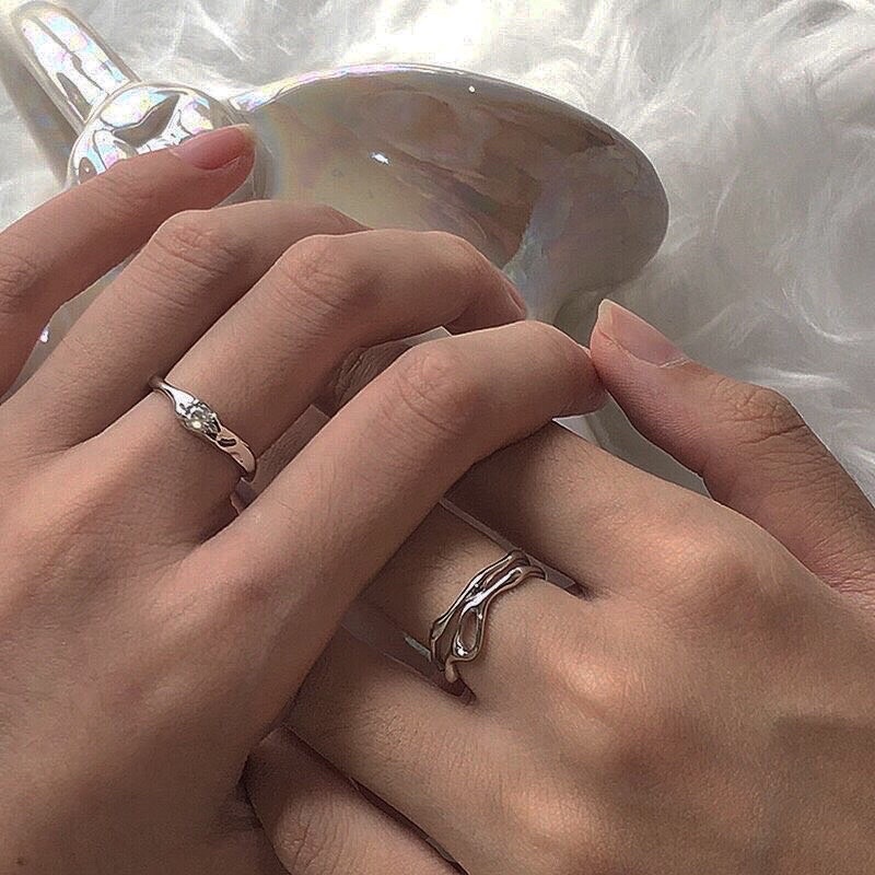 Erica Ring Set | Set Nhẫn Đôi Erica đính đá