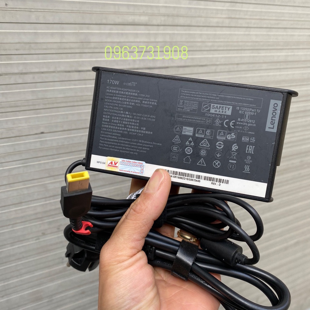 Sạc laptop LENOVO  ADL170SDC3A 20V 8.5A 170W hàng chín hãng bóc máy