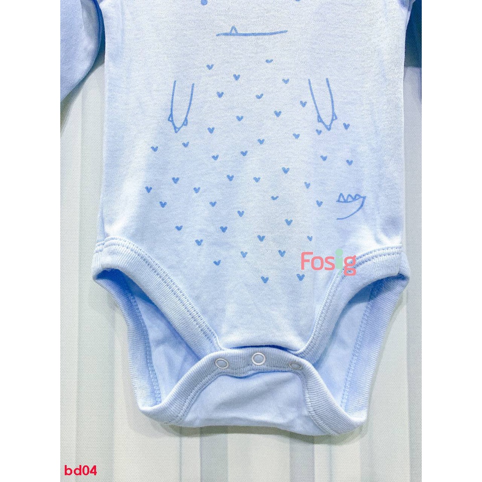 Bodysuit Tay Dài Bé Trai Zra - Xanh Quái Vật