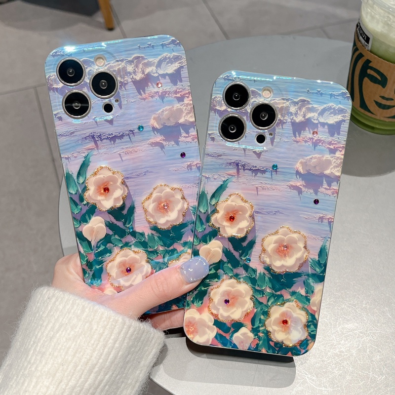 Ốp Điện Thoại Mềm Hình Hoa Đính Đá Cho Xiaomi 11T 12 12s 12X 12T 13 Pro Mi 10 10s 10T 11 Lite Poco C40 X2 F3 F2 M3 M4 Pro