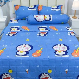 Drap nệm + 2 vỏ gối mẫu doremon