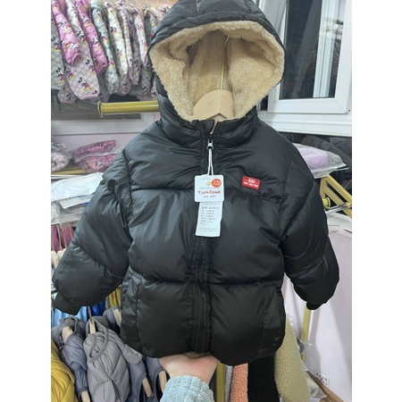 Áo phao lót lông chuẩn hàng QC loại 1 cho bé 12-22kg