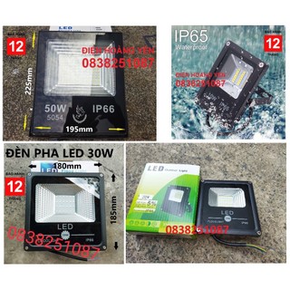 Đèn LED pha 10W, 20W, 30W, 50W - chống nước cho sân vườn, biển hiệu