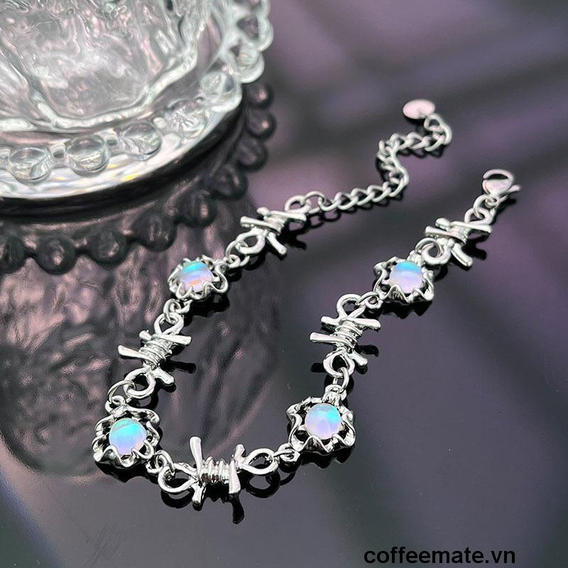 【coffeemate】⚡ Dây Chuyền Mặt Đá Mặt Trăng Thời Trang Harajuku Cá Tính Sang Trọng