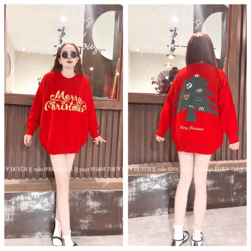 Áo Sweater NOEL Mẫu Mới Hot Nhất 2023❤️Nỉ Bông Form Rộng Tay Bồng Kiểu Dáng Dễ thương Giáng Sinh Đẹp