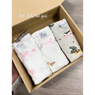 set 3 bộ cotton bé trai - bé gái