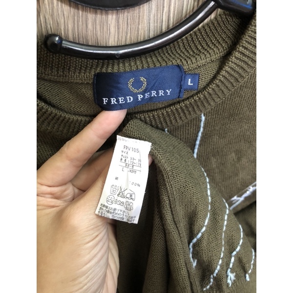 • Áo gile len mỏng fred perry chính hãng unisex cho nam và nữ•