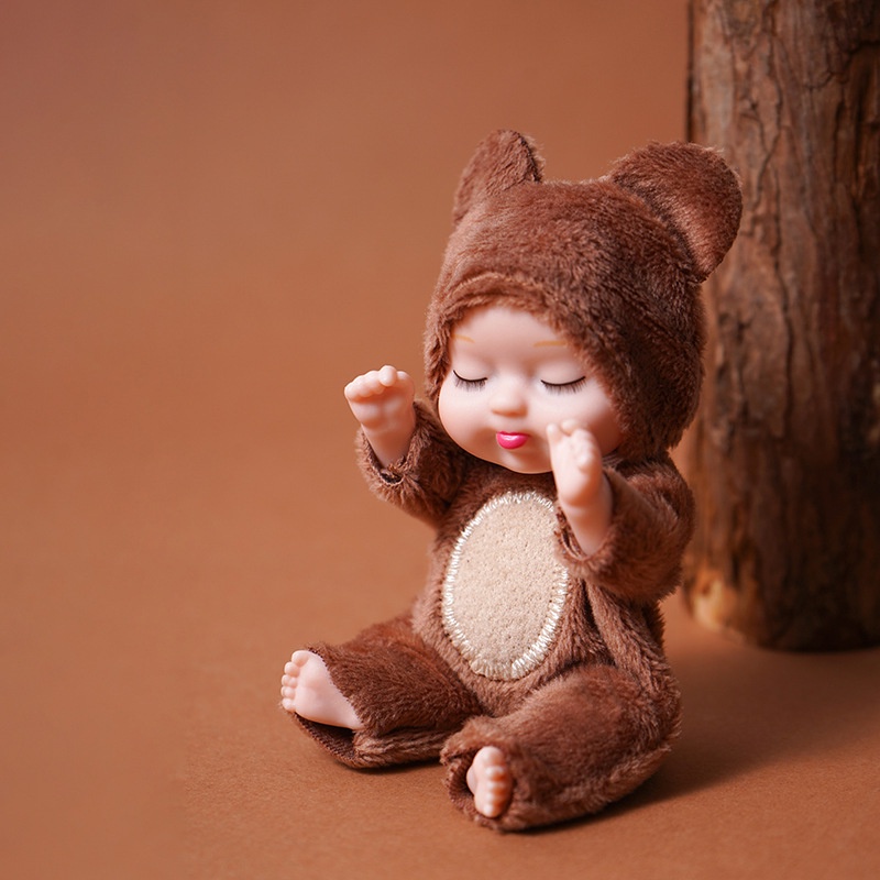Búp Bê Em Bé Đang Ngủ Bằng Nhựa Kích Thước 11 * 5CM