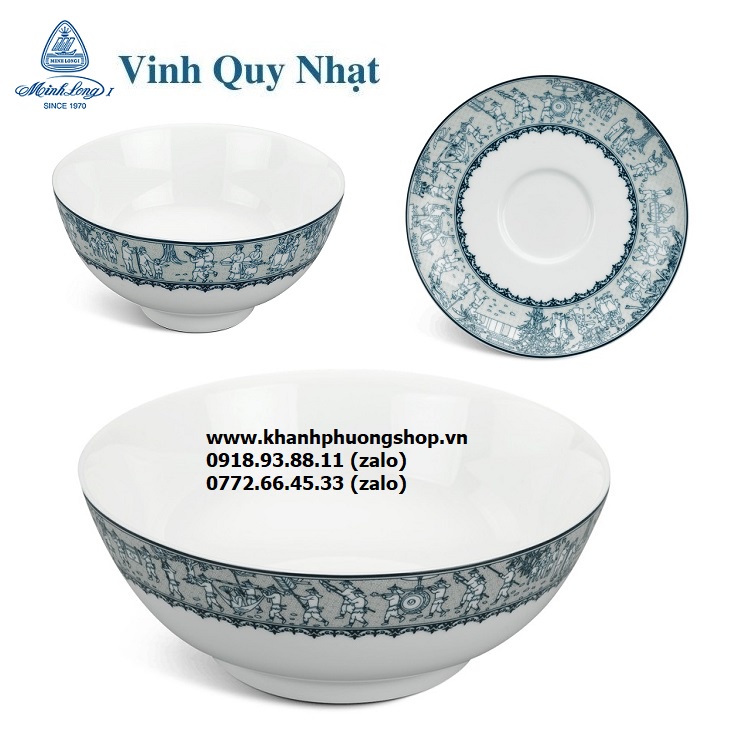 Tô chén dĩa Vinh Quy Nhạt sứ Minh Long - chén tô dĩa sứ Minh Long Vinh Quy Nhạt