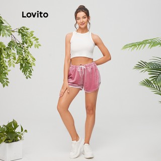 1215XJ-Quần short dây rút Lovito L11D15 màu hồng