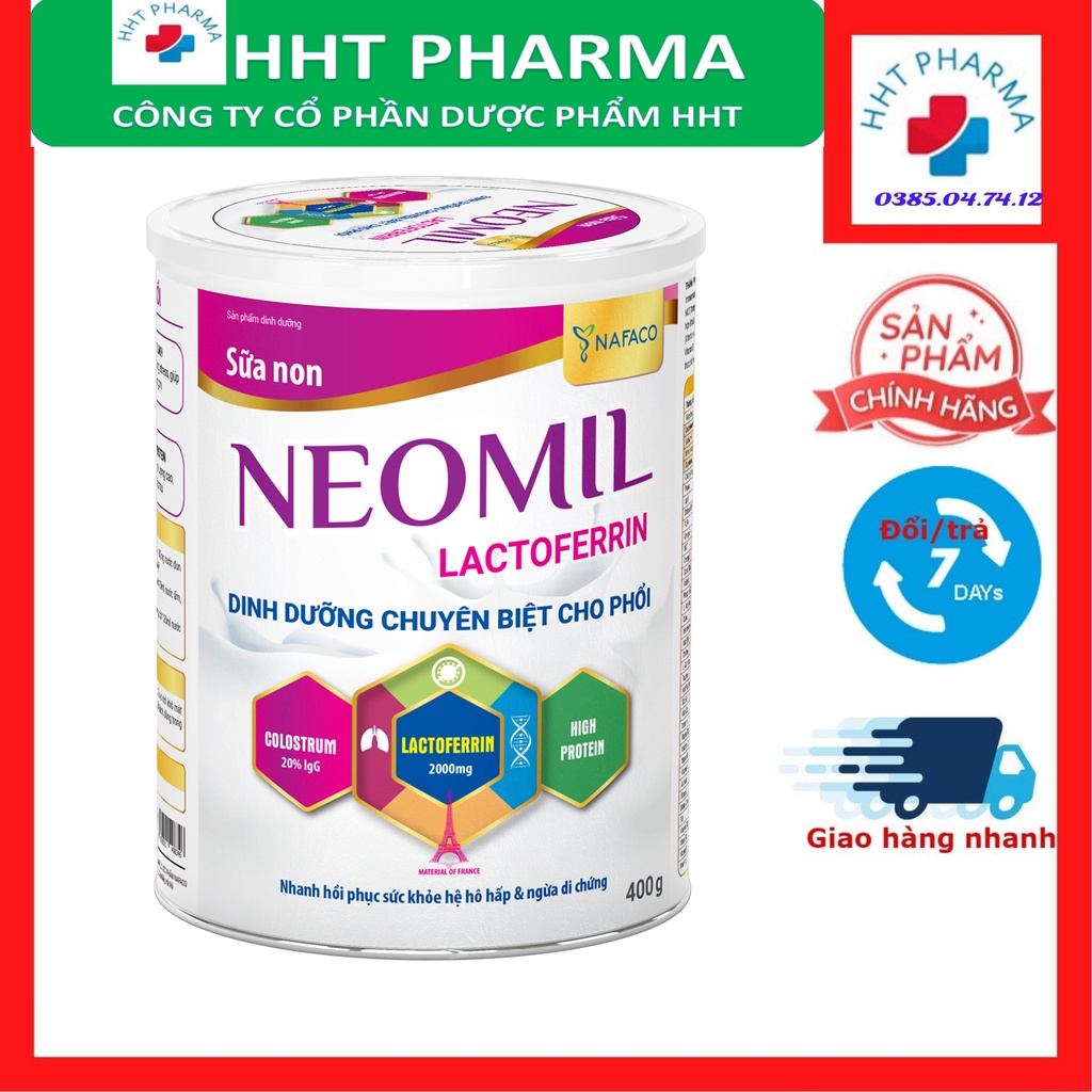 Sữa Non Neomil Lactoferrin chuyên biệt cho phổi, tăng miễn dịch