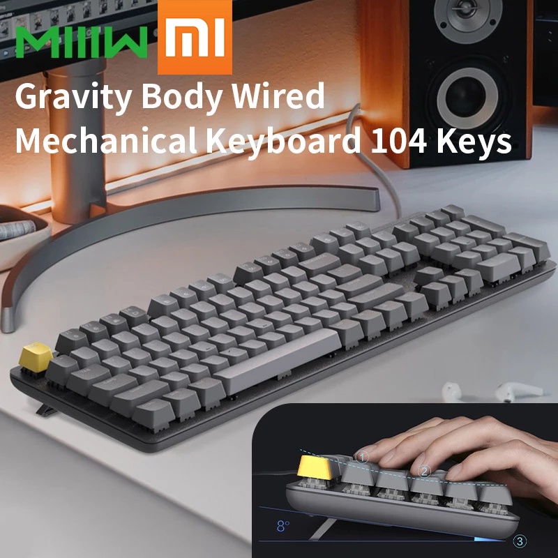 Xiaomi MIIIW G06 mechanical keyboard Bàn phím cơ có dây LED  , 104 PhíM + Công TắC CắM USB
