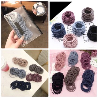 Set 100 Sợi Dây Thun Buộc Tóc