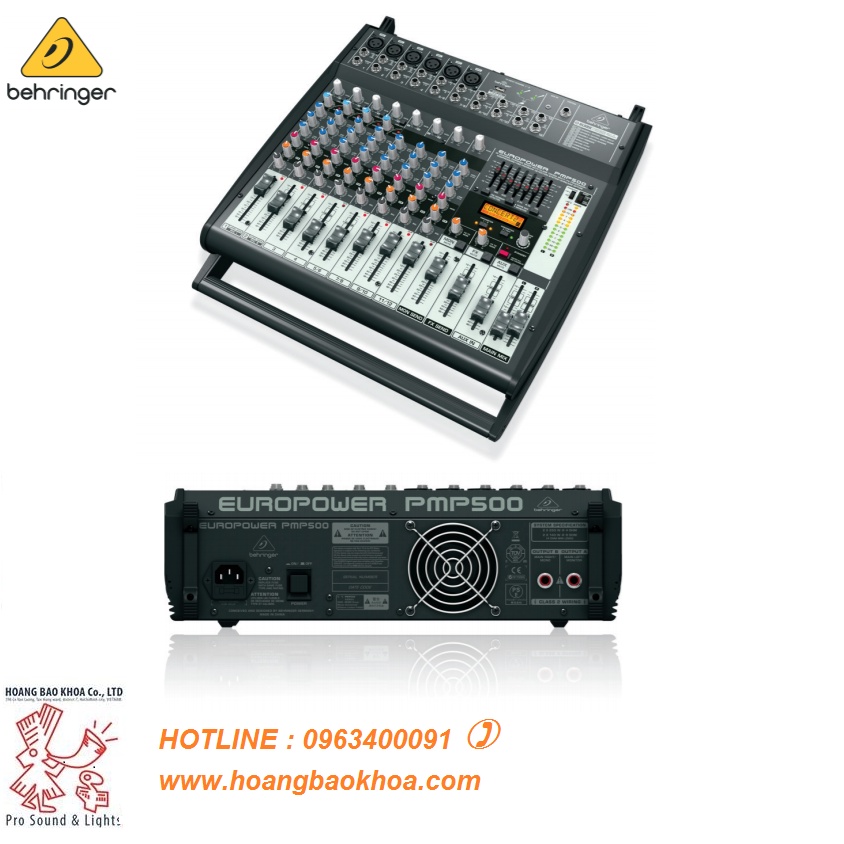 PMP500 Powered Mixer Behringer - Mixer Liên Công Suất 2 Kênh x250 Watt