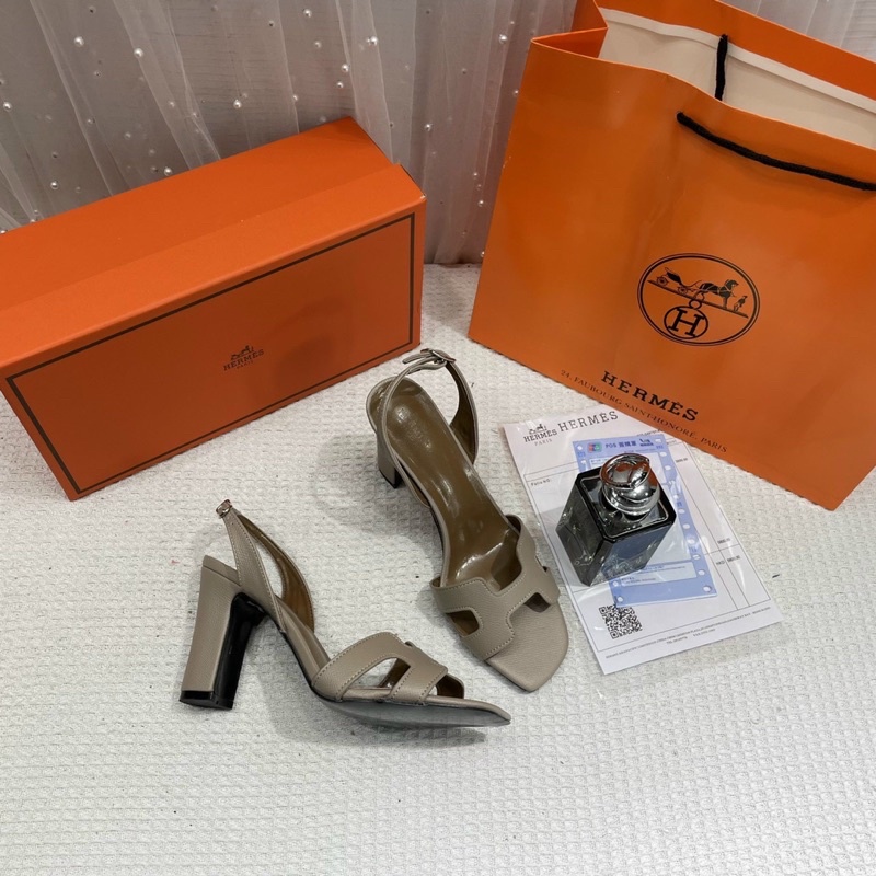 SANDAL HERME GÓT 8cm DA SẦN
