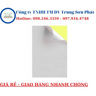 Giấy Decal A4 Đế Xanh Nhám/ Vàng ( 100 tờ/xấp )