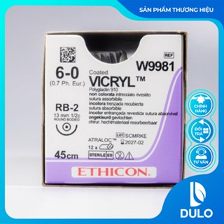  Chỉ phẫu thuật Vicryl 6 0   Combo 6 sợi  