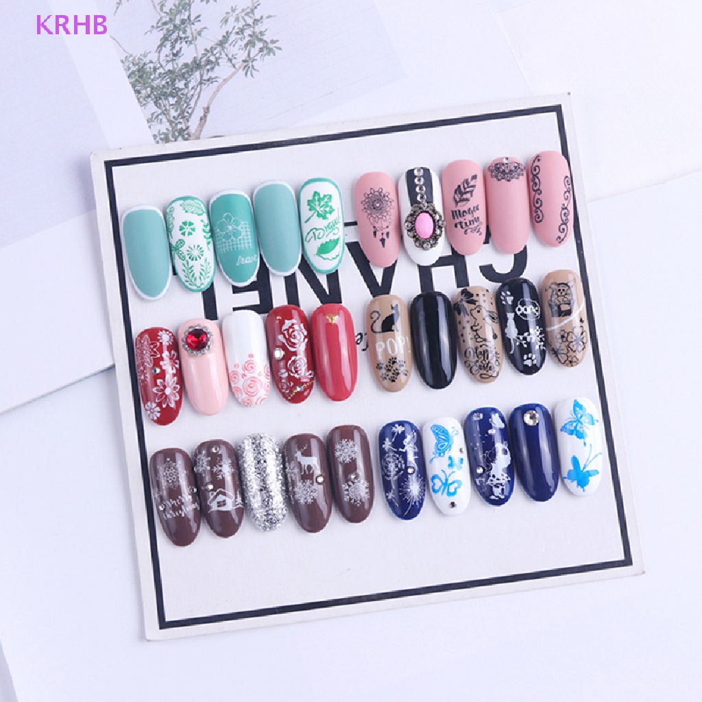 Khuôn Trang Trí Móng Tay Nghệ Thuật Bằng Thép Không Gỉ Họa Tiết Hình Học Mới