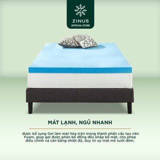 Topper Gel Mát 7cm Zinus - 3in Cooling Memory Foam Topper