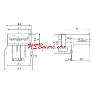 (5C) ĐẦU HÀN USB CÁI CHÂN CONG (UH01)