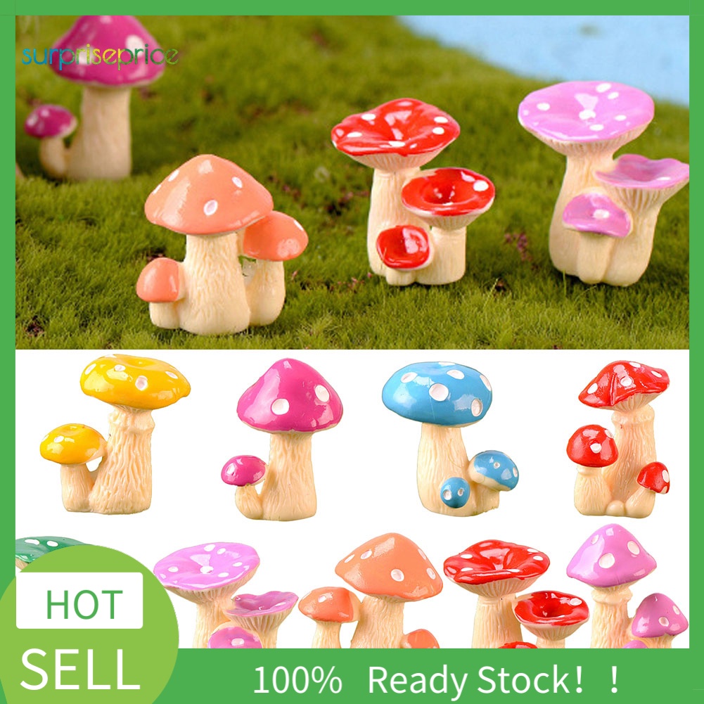 1 Mô Hình Cây Nấm Hoạt Hình Dễ Thương Bằng Nhựa Resin Trang Trí Tiểu Cảnh