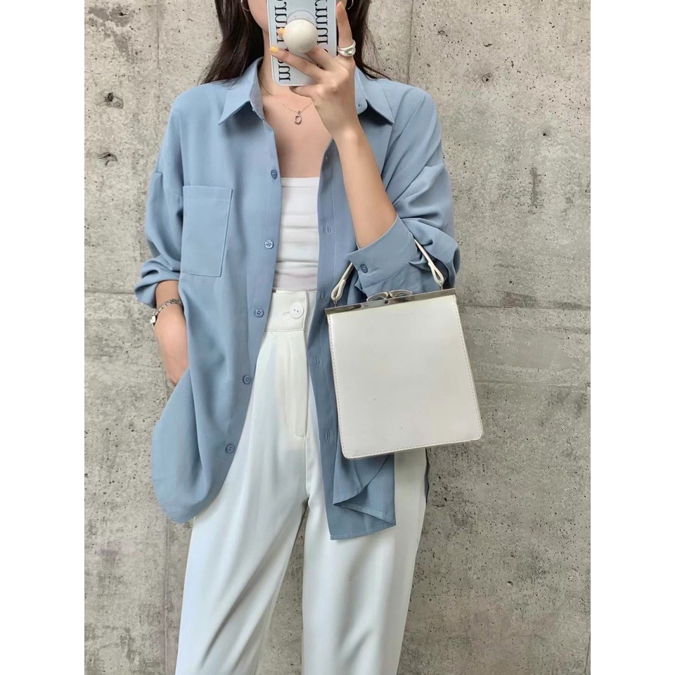 Áo sơ mi Bigsize dài tay vạt bầu  MS129