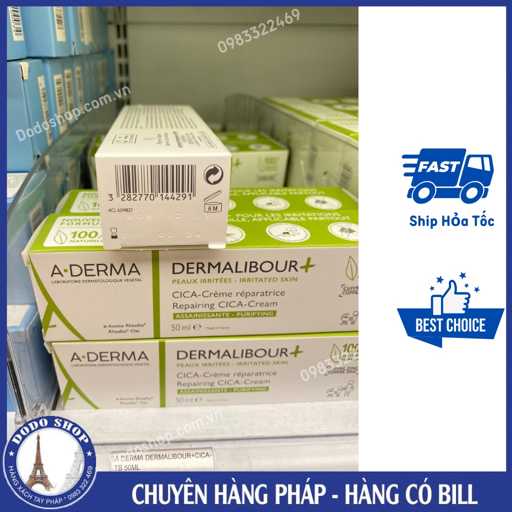 Kem Aderma dermalibour 40ml dưỡng ẩm, phục hồi dịu da _Dodoshop.com.vn