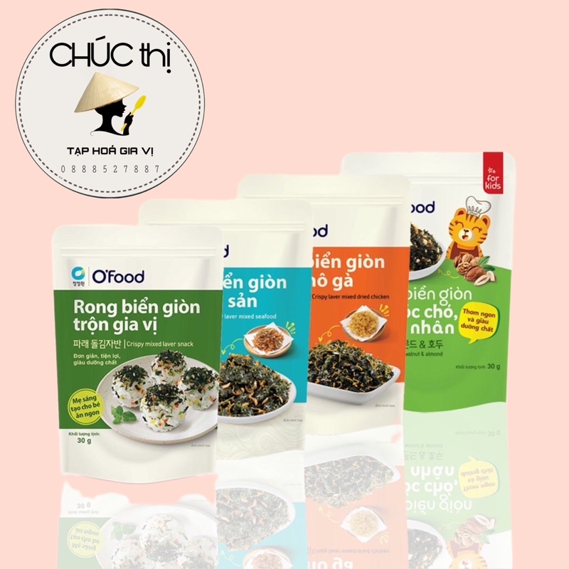 Rong biển giòn trộn gia vị OFood 30g, vị ngọt vừa ăn, trộn cơm, cháo tiện lợi, ngon miệng