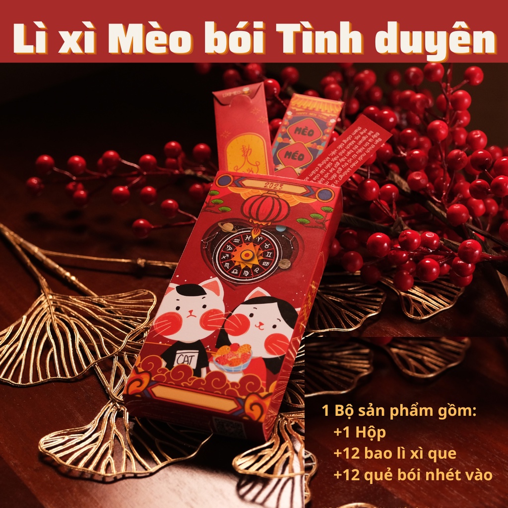Lì xì Mèo bói TÌNH DUYÊN có quẻ bói CUNG HOÀNG ĐẠO siêu độc lạ - Tết Nguyên Đán 2023 - LIXIMEO bói tình duyên hoàng đạo