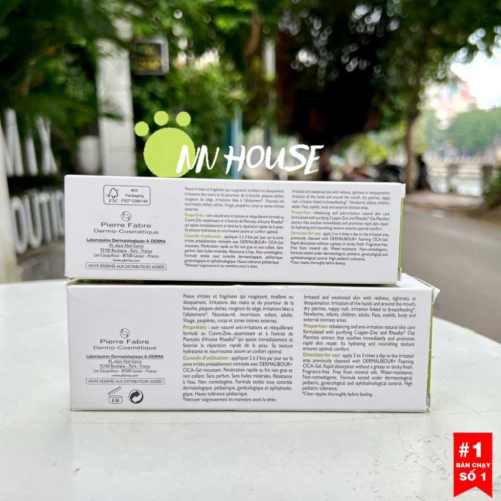 Kem phục hồi da Aderma Dermalibour làm dịu da nhậy cảm, ngứa, kích ứng, skincare cream kháng khuẩn kem dưỡng ẩm a-derma