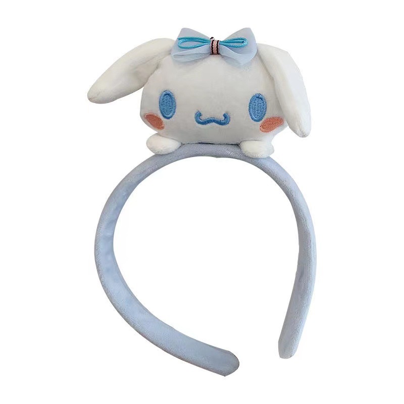 Băng Đô Cài Tóc Rửa Mặt Trang Điểm Hình Tai Thỏ Giả Lông Thú Hoạt Hình Dễ Thương