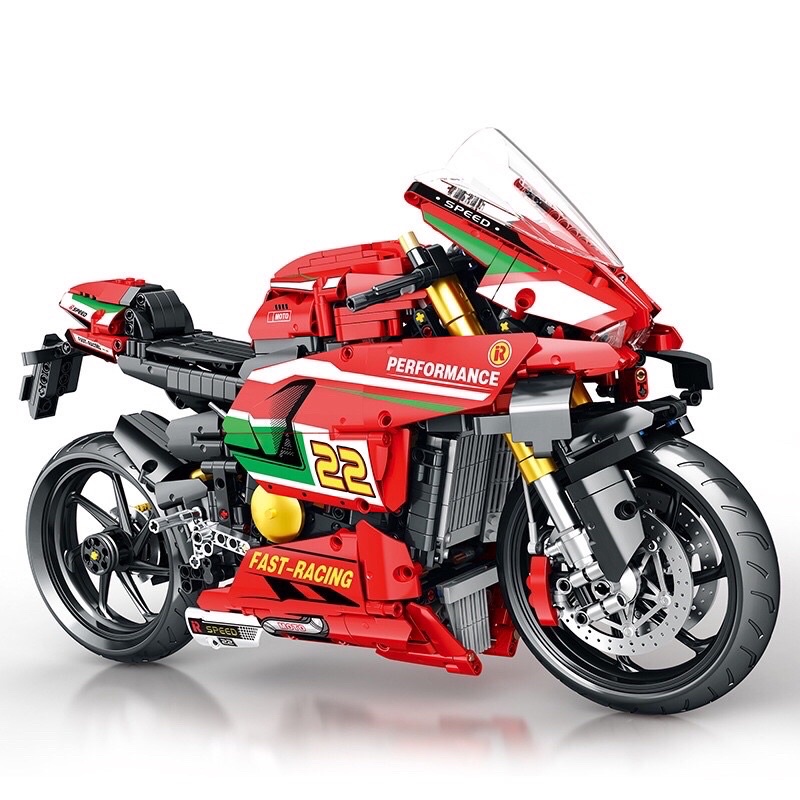 Đồ Chơi Xếp Hình Technic 85004 Lắp Ráp Mô Hình Mô Tô Panigale V4R 1966 Mảnh Ghép