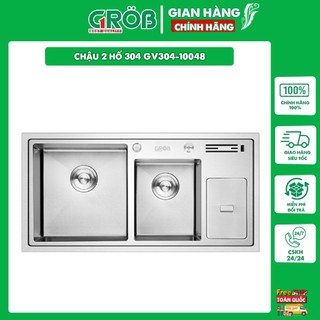Bồn rửa bát bg grob - chậu 2 hố 304 gv304-10048