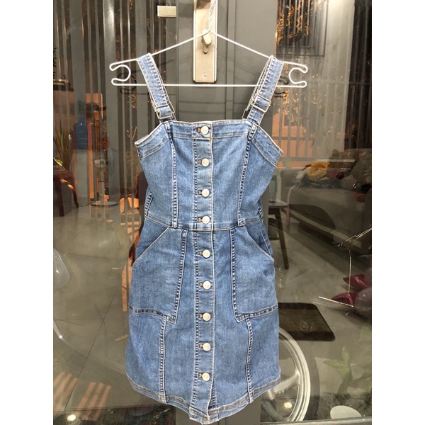 Thanh lý đầm jean 2 dây cho bé