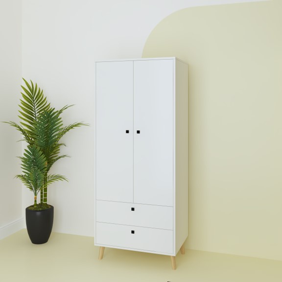 AJUNA, Tủ quần áo hiện đại WAR_050, 76x55x185cm, Scandi Home