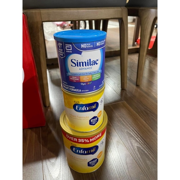 Sữa Similac và Enfamil của Mỹ cho bé từ 0-12 tháng tuổi