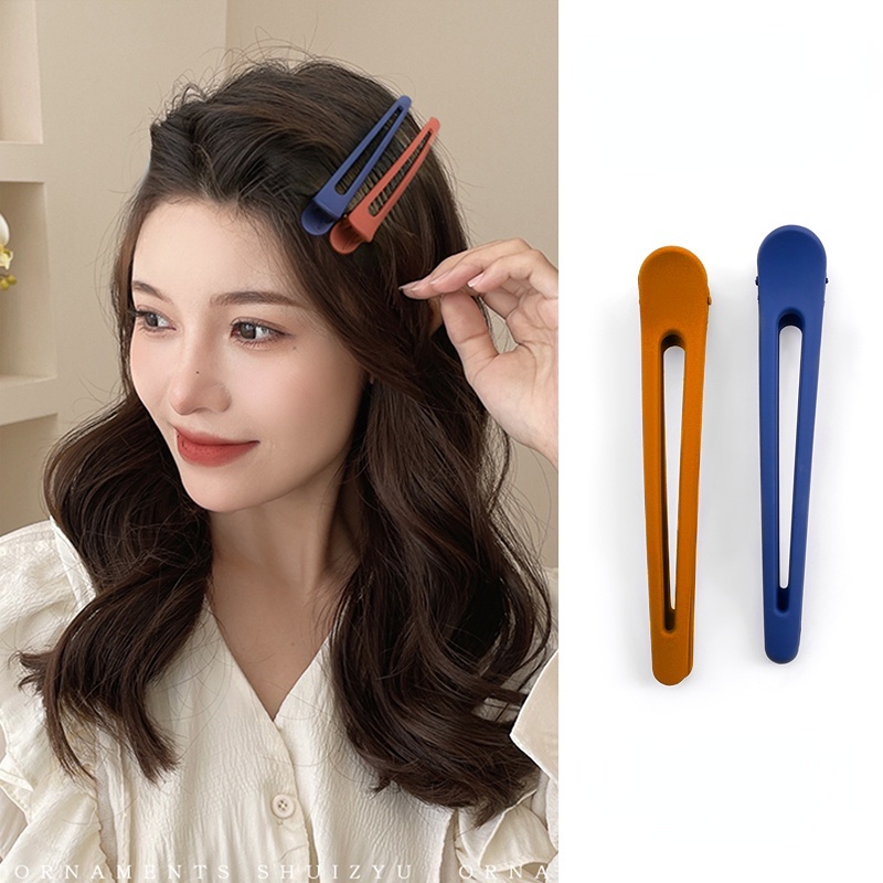 1 Cặp Kẹp Tóc Mỏ Vịt Lớn Không Để Lại Dấu Vết