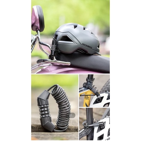 KHOÁ XE ĐẠP MẬT KHẨU 4 SỐ ROCKROS_Cào Cào bikeshop