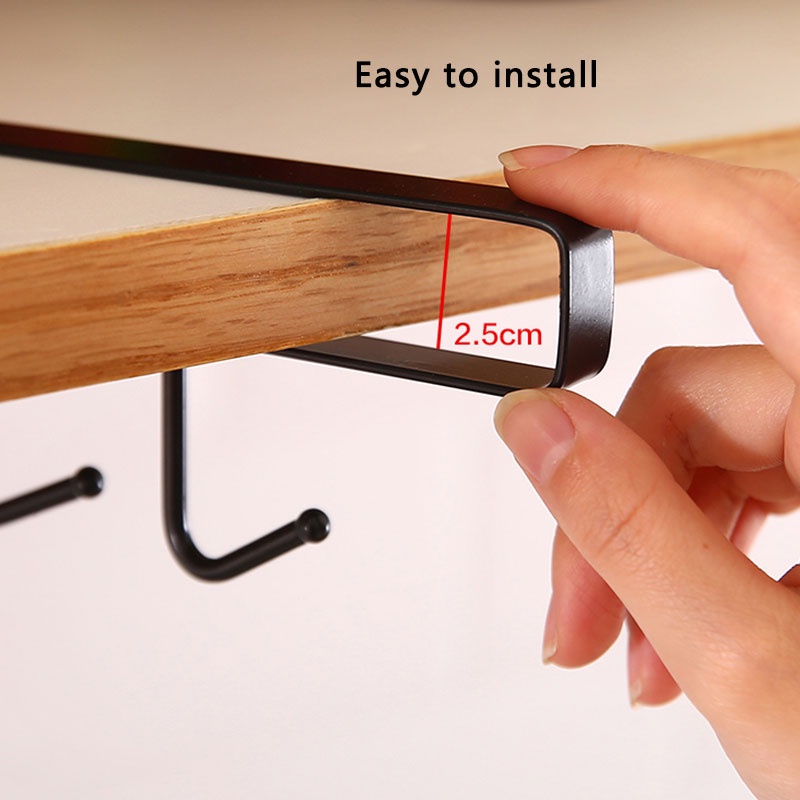 Giá Treo 6 Móc Đa Chức Năng Dùng Cho Tủ Quần Áo, Nhà Bếp