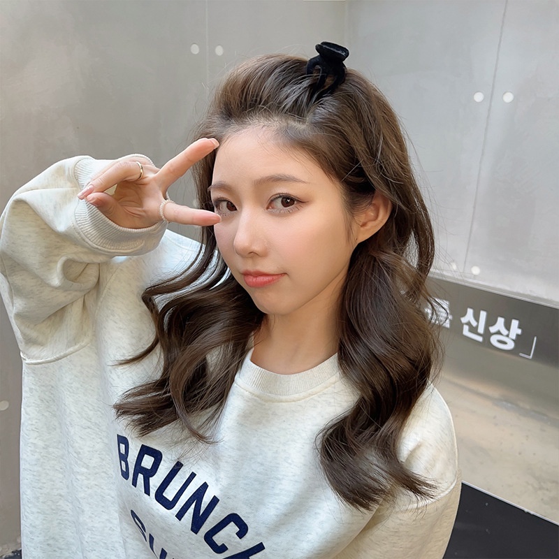 Kẹp Tóc Hình Cá Mập / Quả Bí Ngô Cỡ Nhỏ Chống Rối Tiện Dụng Cho Nữ