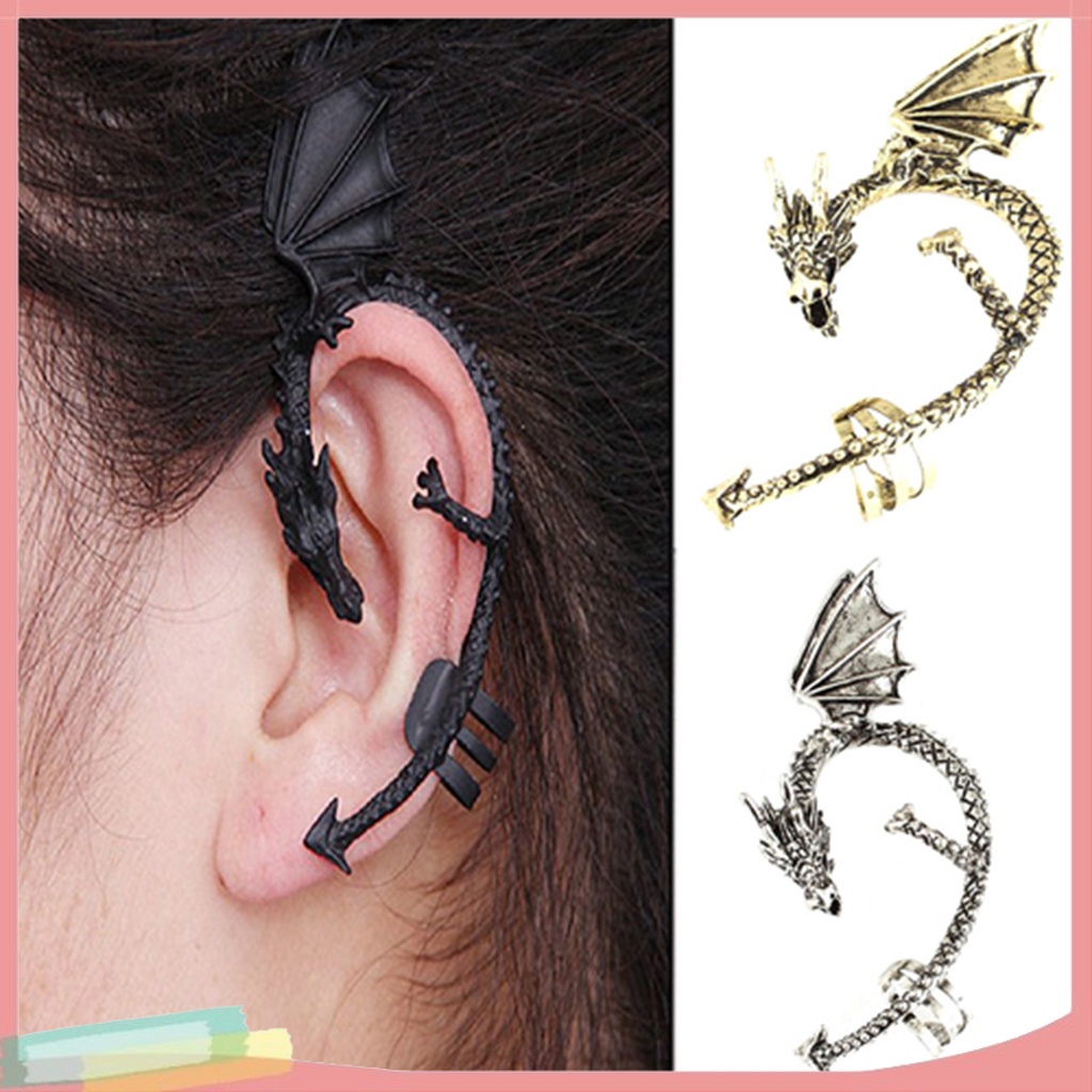 1 Khuyên Kẹp Vành Tai Chạm Khắc Cá Tính Cho Nữ