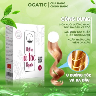 Bột Lá Ủ Tóc OGATIC 50g - Hàng Chính Hãng - Từ Thảo Mộc Tự Nhiên - An Toàn, Tự Nhiên