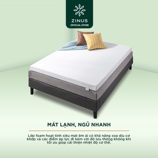 Topper Siêu Mát Bọc Vải Giảm Nhiệt 5cm Zinus - 2in Ultra Cool Gel Memory Foam Mattress Topper with Cooling Cover