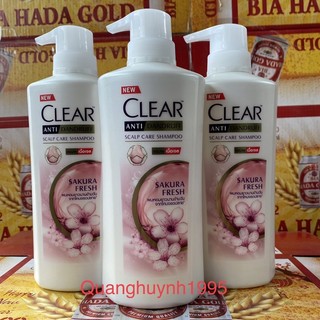 Dầu Gội Clear Thái Lan Hương Hoa Anh Đào 400ml(mầu hồng)