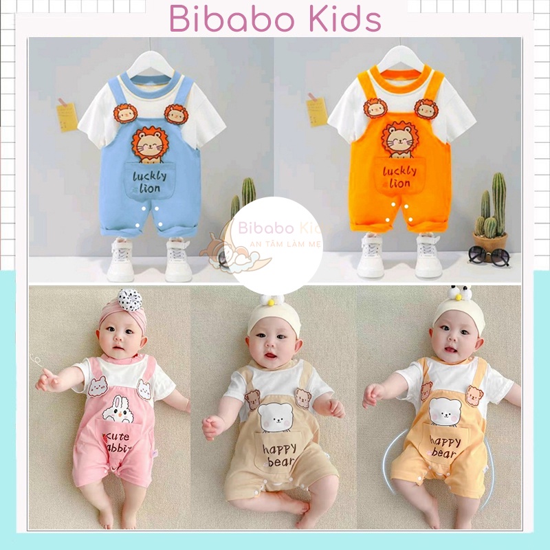 Body đùi ngắn tay - quần áo trẻ em sơ sinh phù hợp với bé trai bé gái - kiểu dáng bodysuit cho bé - vải cotton mềm mại