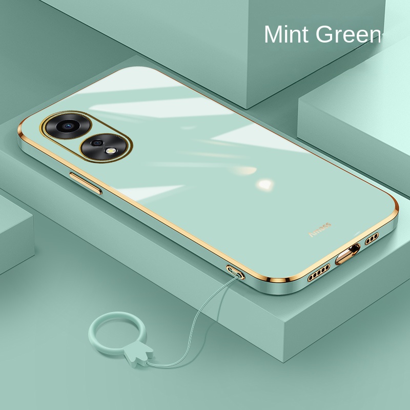Ốp Điện Thoại Silicon Dẻo Mạ Màu Macaron Kèm Nhẫn Đeo Ngón Tay Cho OPPO Reno 8T 8Z 8 Pro 5G reno8T 5G