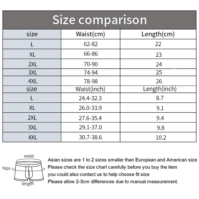 Bộ 4 quần lót boxer ECMLN cotton thoáng khí họa tiết sọc thời trang dành cho nam cỡ L-4XL