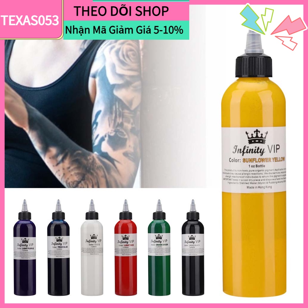 [Hàng Hot] Mực Xăm Hình Chuyên Nghiệp 250Ml Chiết Xuất Thực Vật Dễ Dàng Tô Màu【Texas053】