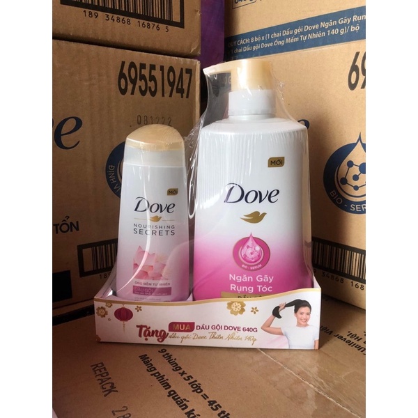 Dầu gội Dove phục hồi hoặc Dove bồng bềnh chai 650g